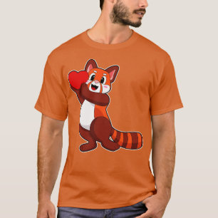 Camiseta Red Panda no Love with Heart