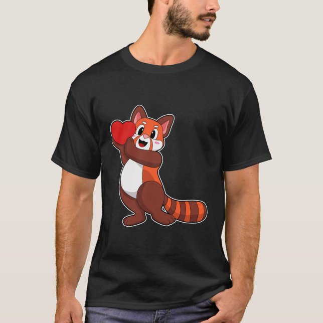 Camiseta Red Panda no Love with Heart.PNG (Frente)