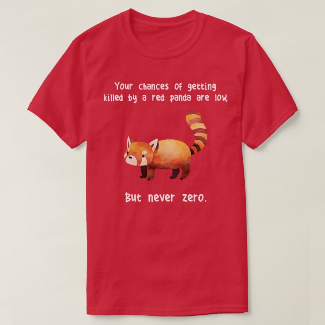 Camiseta Red Panda Nunca Zero (Frente do Design)