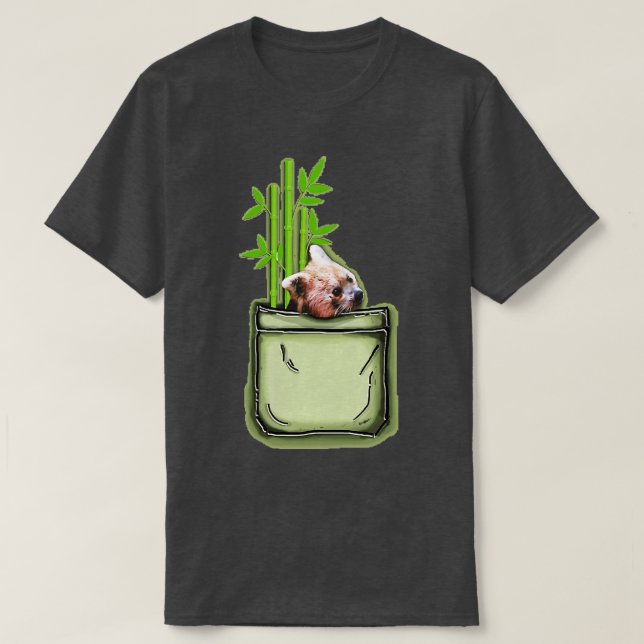 Camiseta Red Panda Pocket Bamboo (Frente do Design)