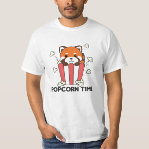 Camiseta Red Panda Popcorn Time Engraçado Pun