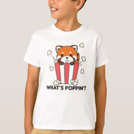 Camiseta Red Panda Popcorn Whats Poppin Funny