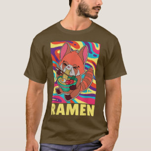Camiseta Red Panda Ramen Noodle Japão Cuisine Japonês Ásia