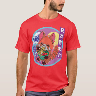Camiseta Red Panda Ramen Noodle Japão Cuisine Japonês Ásia