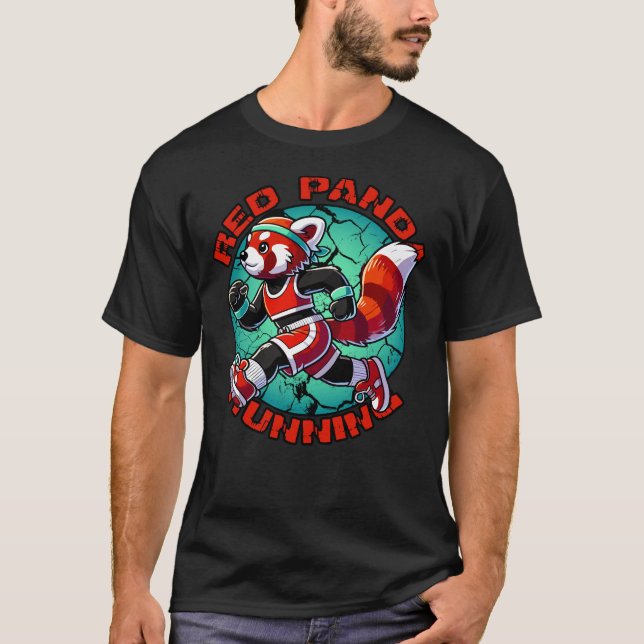 Camiseta Red Panda Runner Engraçado (Frente)