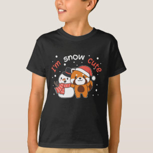 Camiseta Red Panda, sou Snow Cute Snowman Snow Pun
