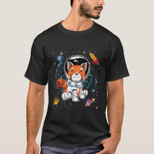 Camiseta Red Panda Space Scientist Animal Rocket Planets