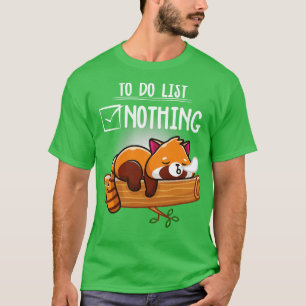 Camiseta Red panda, um belo e preguiçoso animal para fazer
