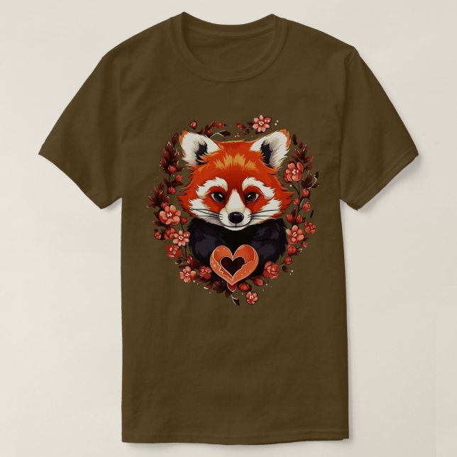 Camiseta Red Panda Valentine Day (Frente do Design)