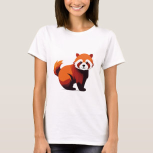 Camiseta Red Panda Vetor Art Animal Modern Urban Graphic