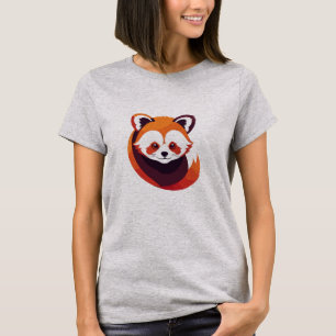 Camiseta Red Panda Vetor Art Animal Modern Urban Graphic