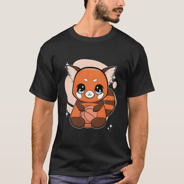 Camiseta Red Panda With Basketball (Frente)