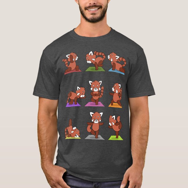 Camiseta Red Panda Yoga  Funny Red Pandas In Yoga Poses (Frente)
