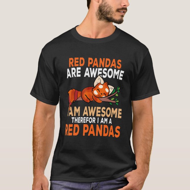 Camiseta Red Pandas Are Awesome Men Women Red Panda Boys Ki (Frente)