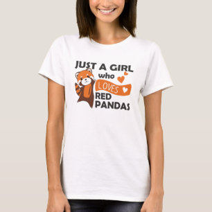 Camiseta Red Pandas Girl ama Red Panda Kawaii Cuecas