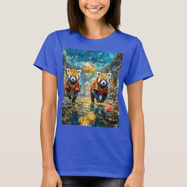 Camiseta Red Pandas Jade Palace Design por Rich AMeN Gill (Frente)