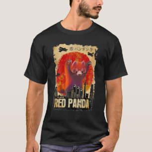 Camiseta Red Pandazilla Japonês Sun Parody Red Panda