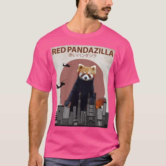 Camiseta Red Pandazilla Red Panda Giant Parody (Frente)