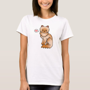 Camiseta Red Persian Cat Love