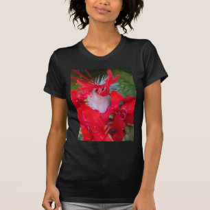 Camiseta Red Petal Feather Art Impressão