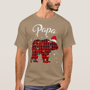 Camiseta Red Plaid Papa Bear Matching Buffalo Pajama Appare