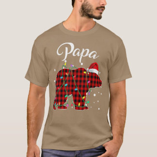 Camiseta Red Plaid Papa Bear Matching Buffalo Pajama Appare