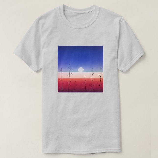 Camiseta Red Planet Sunset Minimal T-Shirt (Frente do Design)