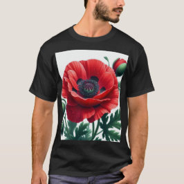 Camiseta Red Poppy Floral