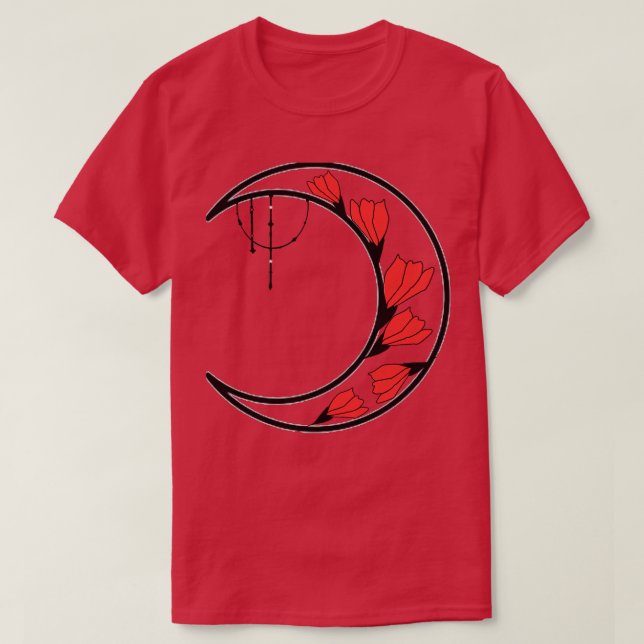 Camiseta Red Poppy Moon (Frente do Design)