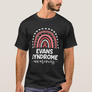 Camiseta Red Rainbow Ribbon Love Support Síndrome de Evans