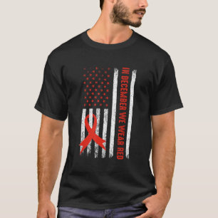 Camiseta Red Ribbon Aids Sensibilizando a Comunidade de Pre