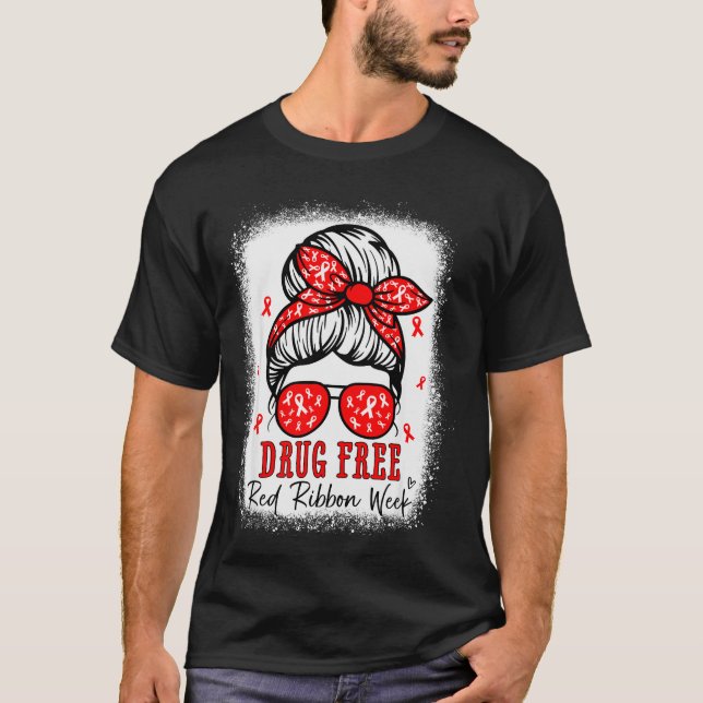 Camiseta Red Ribbon Week Awareness Coquette Drug Anti-drug  (Frente)