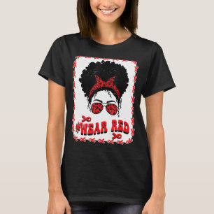 Camiseta Red Ribbon Week Mulheres Negras Mensageiras Groovy