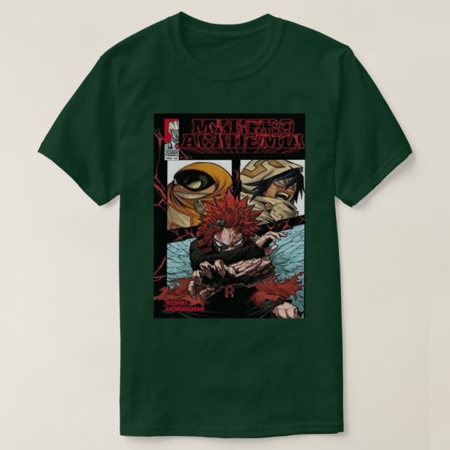 Camiseta Red Riot Kirishima Eijirou 8 (Frente do Design)