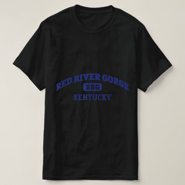 Camiseta Red River Gorge College Style Rock Escala D (Frente do Design)