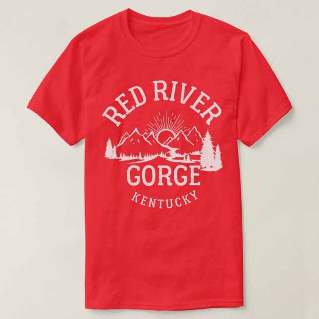 Camiseta Red River Gorge Hike Kentucky Parks caminhando (Frente do Design)