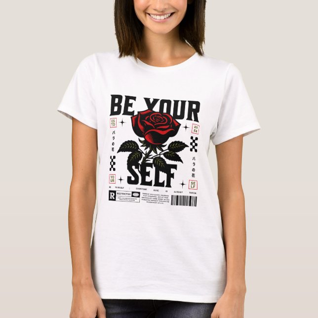 Camiseta Red Rose Be Yourself Graphic Tee (Frente)