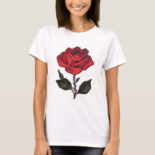 Camiseta Red Rose Love Rosa Rose Perennial Flower Petals