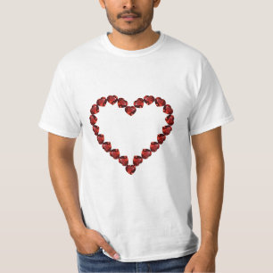 Camiseta Red Ruby Gemstone Heart
