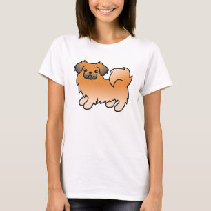 Camiseta Red Sable Tibetan Spaniel Cão de Cartoon