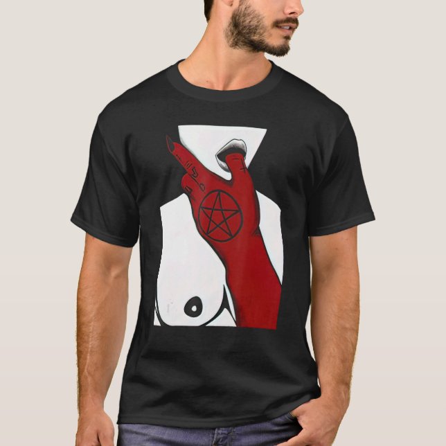 Camiseta Red Satan Hand Bad Nun (Frente)