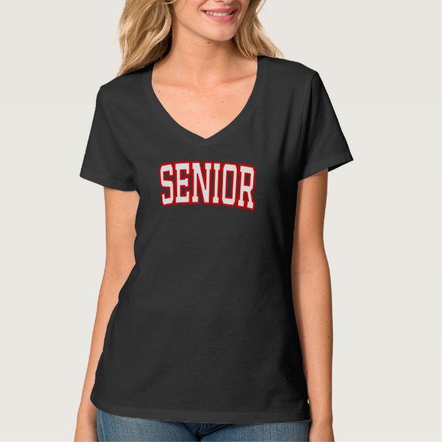 Camiseta Red Senior College Football Costume Coach Student  (Frente)