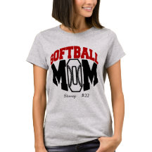 Red Softball Mãe Personalizada