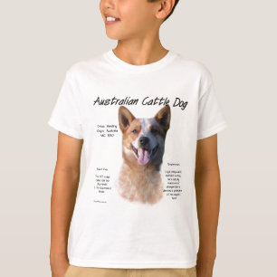 Camiseta Red Speckle História do Cão de Bovinos Australiano