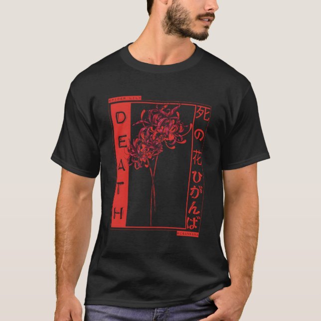 Camiseta Red Spider Lily Significa Morte Japão Anime Aesthe (Frente)