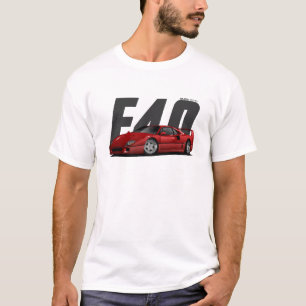 Camiseta Red Sports Super Carro Retro F40 F-40