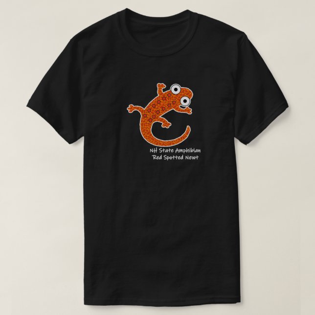 Camiseta Red Spotted Newt - New Hampshire State Amphibian (Frente do Design)