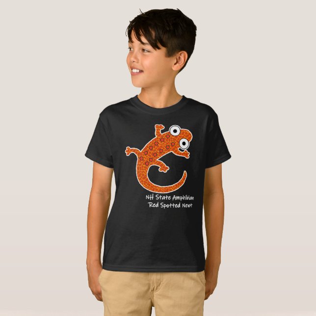 Camiseta Red Spotted Newt - New Hampshire State Amphibian (Frente Completa)