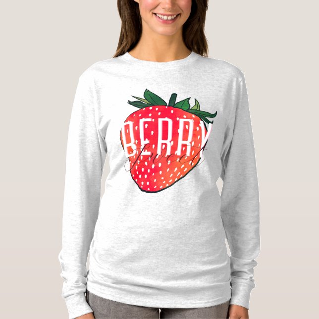 Camiseta Red Strawberry Pink Berry Sweet (Frente)