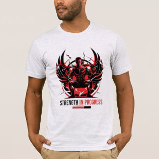 Camiseta Red Strength In Progress - Heavy Squat Gym Motivat